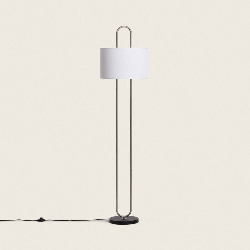 Product van Staande Lamp van Metaal en Stof Duque