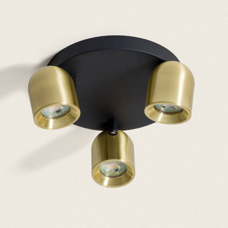 Product van Plafondlamp Rond Richtbaar van Aluminium 3-Spots Caleb