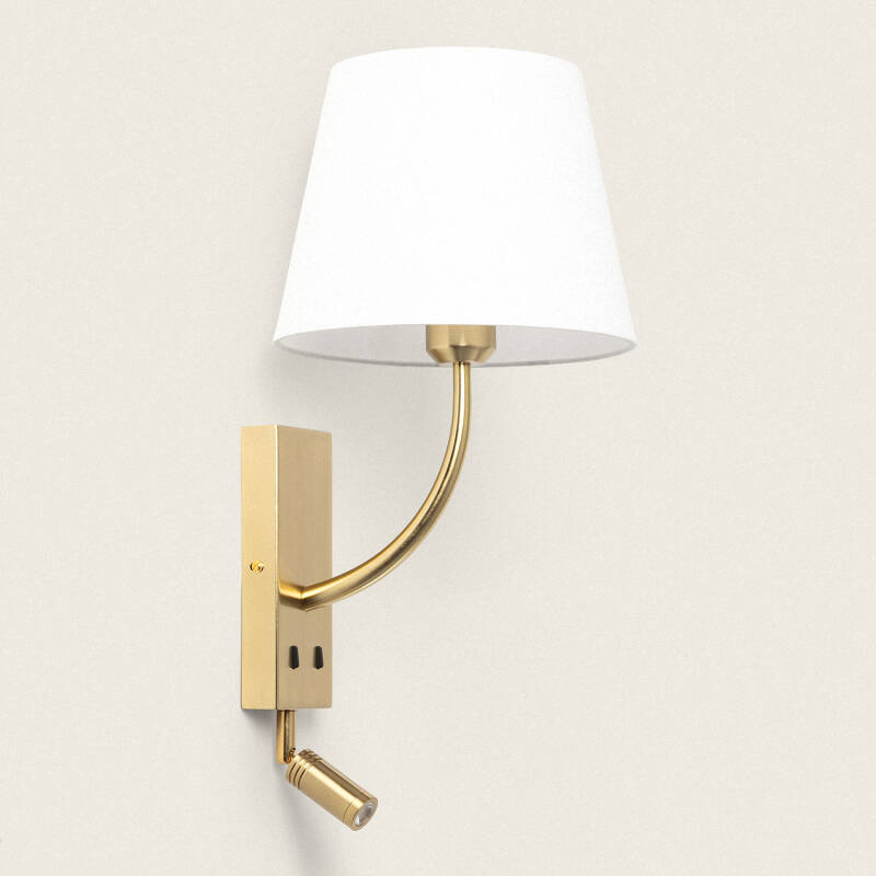 Product of Teylo Conne 2.5W Metal Wall Lamp with Reading Light in Gold 