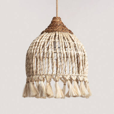 Kempo Buki Rattan & Ramie Pendant Lamp ILUZZIA