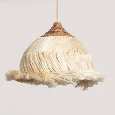 Kempo Kulu Rattan & Ramie Pendant Lamp ILUZZIA