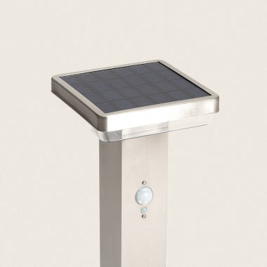 Barton Square 5W Aluminium Outdoor Solar LED Bollard with Motion Sensor 50cm