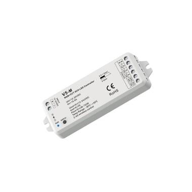 Product LED Dimming Controller for 12/24V DC RGBWW LED Strips Compatible with RF Remote