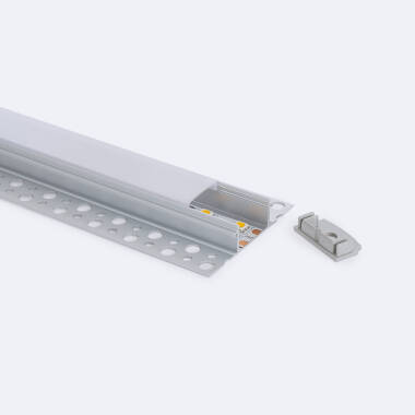 Profilo Alluminio Integrazione in Gesso/Cartongesso per Strisce LED fino 20 mm