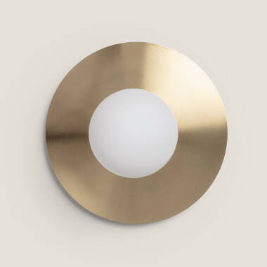 Product van Plafond Metaal en Glas Moonlight Brass