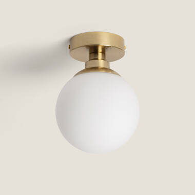 Plafondlamp Metaal en Glas Moonlight Brass 1 Spot