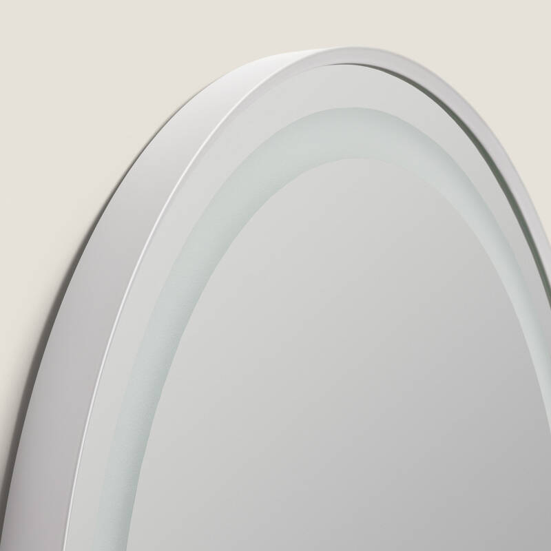 Produit de Miroir Salle de Bain avec Éclairage LED Anti-buée Ø60 cm Nour