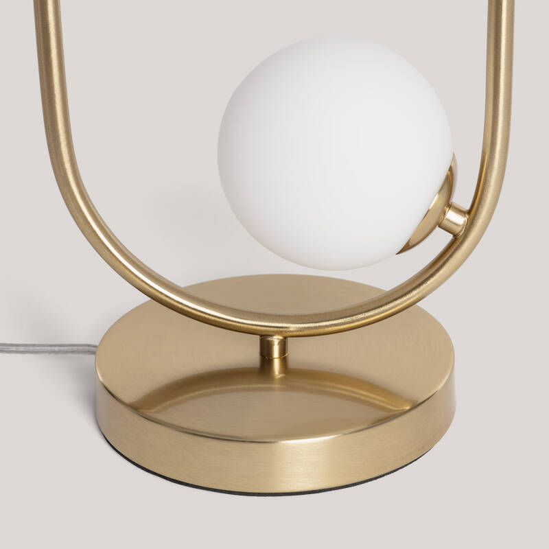 Produkt od 2 Bodová Stolní Lampa z Kovu a Skla Moonlight Brass