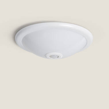 LED Plafondlamp 2x E27 Rond met PIR Bewegings /Schemersensor Design