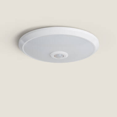 Plafoniera LED 15W con Sensore di Movimento PIR e Crepuscolare Design