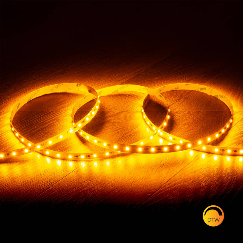 Product van LED Strip  24V DC Regelbaar  SMD2835 140LED/m 5m Breedte 10mm te knippen om de  100cm  Dim to warm