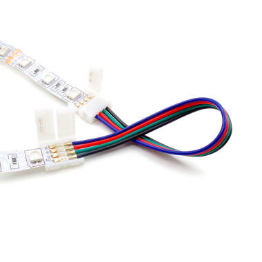 Prodotto da Cavo Doppio Connettore Rapido Striscia LED 12V RGB 10mm SMD5050