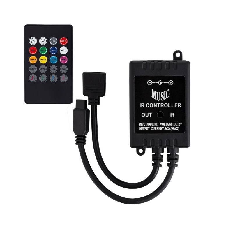 Produkt von Musik-Controller Dimmbar LED-Streifen RGB 12V DC mit IR-Fernbedienung