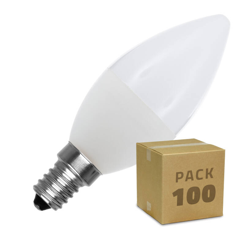 Produit de Boîte de 100 Ampoules LED E14 C37 5W Blanc Froid