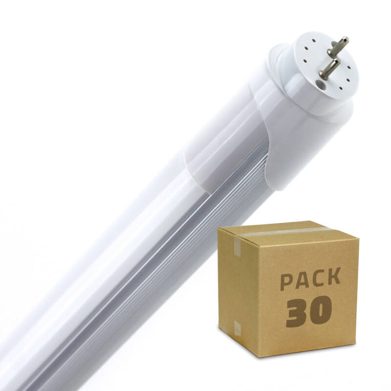 Prodotto da Pack 30 Tubi LED T8 G13 60 cm 9W 120lm/W Connessione Unilaterale Alluminio Bianco Naturale