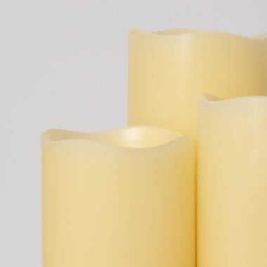 Product of Pack of 3u LED Natural Wax Candle with Remote Control