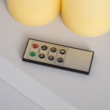 Product van Set van 3 natuurlijke wax LED kaarsen  + afstandsbediening