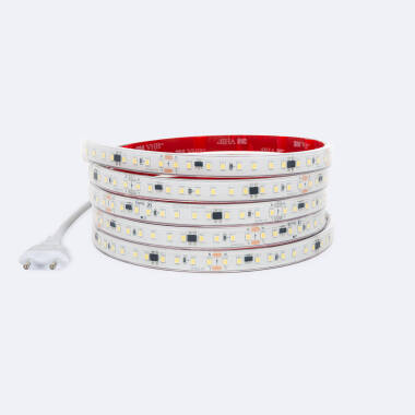 Product van LED Strip Dimbaar 220v SMD2835 Zelfcorrigerend  Siliconen FLEX 110 LED/m 1150 lm/m Breedte 12 mm IP67 te knippen om de 10 cm