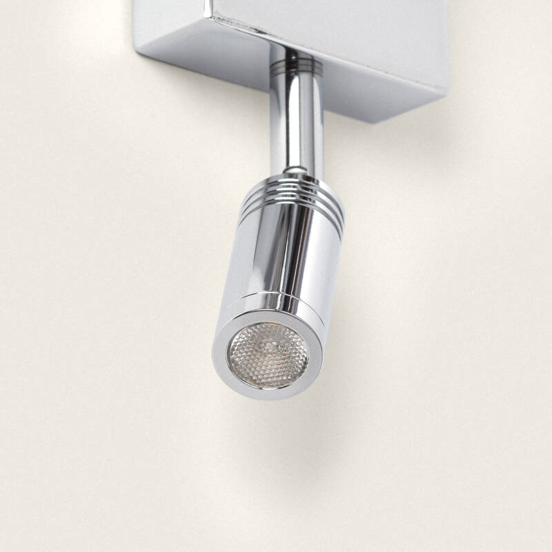 Produkt von Wandleuchte mit Leselicht 2.5W Metall Silver-Teylo Conne