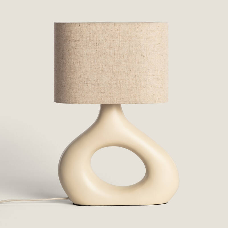 Produit de Lampe à Poser Résine et Tissu Cadence