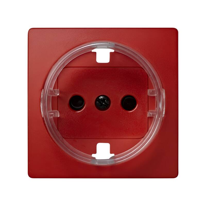 Produit de Plaque avec Dispositif de Sécurité pour Prise Schuko Rouge SIMON 73 LOFT 73041-67