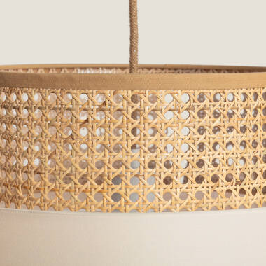 Product van Hanglamp Rotan en Stof Amaia