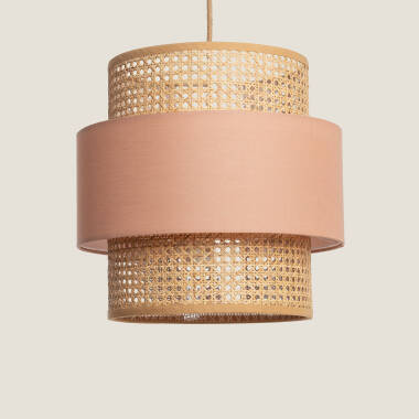 Hanglamp Rotan en Stof Amaia