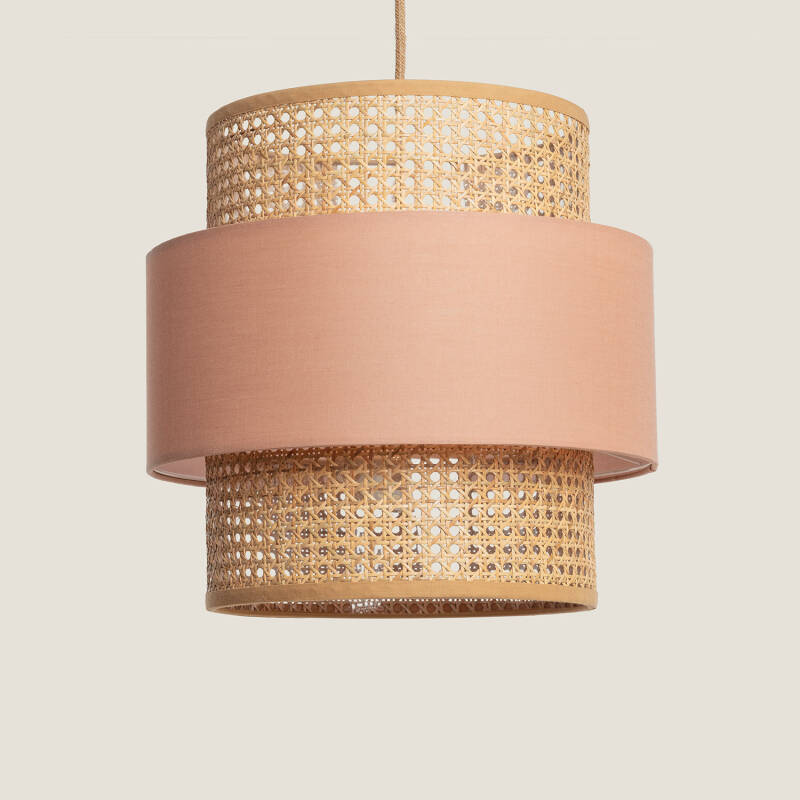 Produit de Suspension Rotin et Tissu Amaia