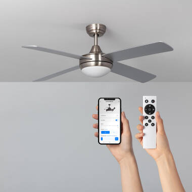 Navy Nickel WiFi Silent Ceiling Fan with DC Motor 132cm