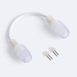 Product Dubbele Connector met Kabel voor LED Strip 220V AC SMDSMD2835  IP65 Breedte 12mm Monokleur