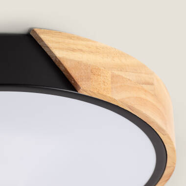 Product of 36W Semi-Dari Round Wood LED Surface Panel CCT Selectable Ø500 mm 