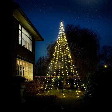 LED-Girlandenvorhang Aussen für Baum 8m