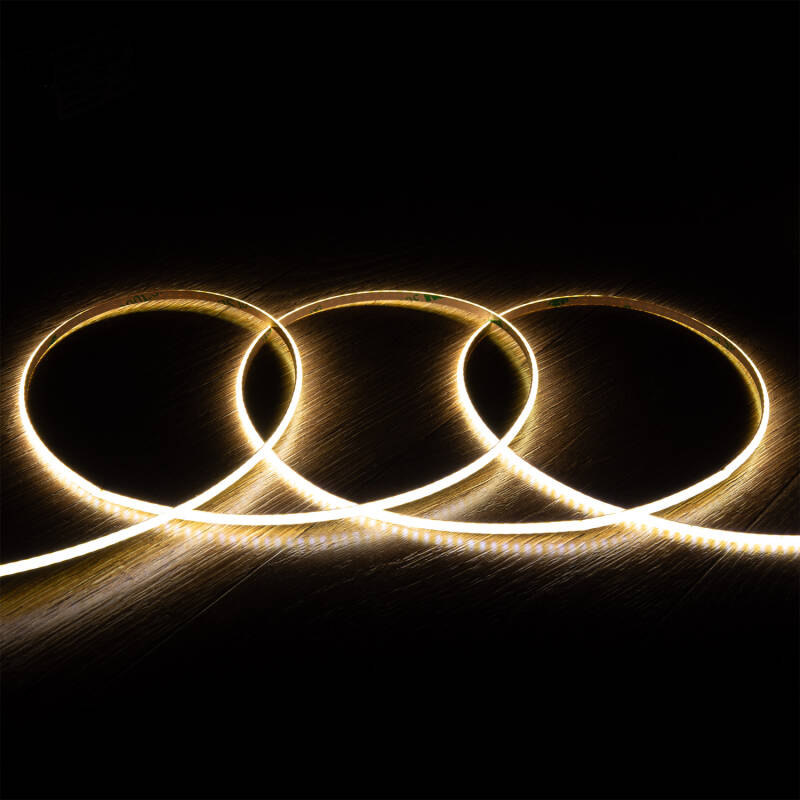 Product of  5m 24V DC Super Thin CRI90 COB LED Strip 320LED/m 3mm Wide cut at Every 5cm IP20 360lm/m