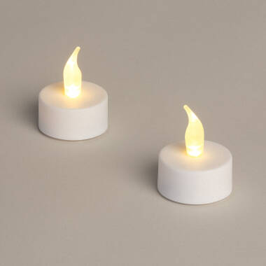 Pack 2 Mini Candele LED a Pile LED Hobley