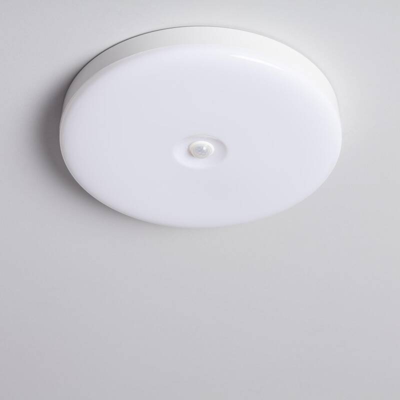 Prodotto da Plafoniera LED 18W Circolare Ø290 mm No Flicker con Sensore di Movimento PIR e Crepuscolare