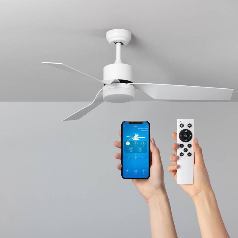 Produit de Ventilateur de plafond Silencieux Minimal Blanc 132cm Moteur DC