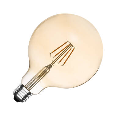 Lampadina Filamento LED E27 6W 600  lm Regolabile G125 Oro