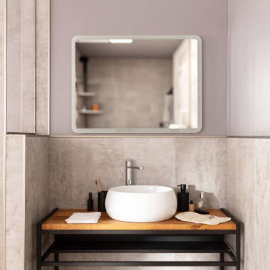 Prodotto da Specchio Bagno con Luce LED e Antiappannamento 80x60 cm Benin