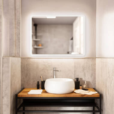 Specchio Bagno con Luce LED e Antiappannamento 80x60 cm Benin