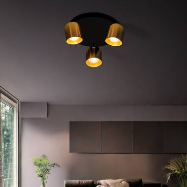 Plafondlamp Aluminium Caleb 3 Spots