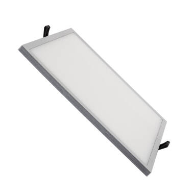 Dalle LED 30W Carrée High Lumen LIFUD Coupe Ø 200 mm Argentée