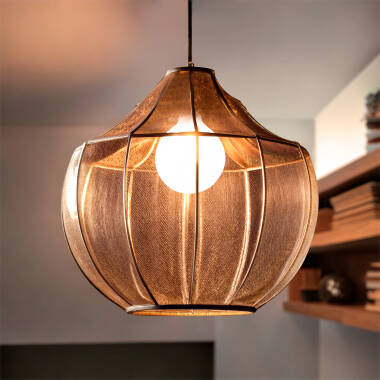 Product of Ayla Metal & Fabric Pendant Lamp 