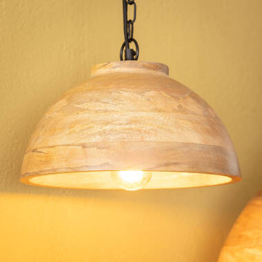 Naisha S Wooden Pendant Lamp ILUZZIA