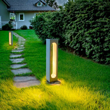 Sylexa 6W Cement Dimmable Outdoor LED Bollard 70cm