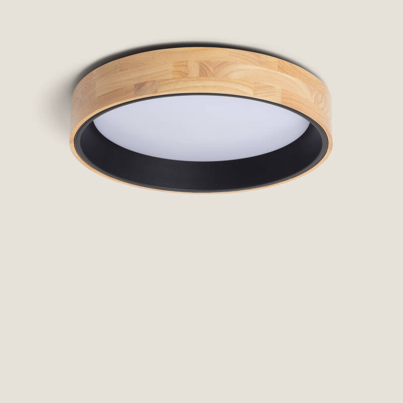 Product of 20W Dari Round Wood LED Surface Panel CCT Selectable Ø470 mm 