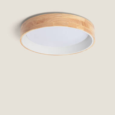 Plafondlamp LED 20W Rond Hout Ø470mm CCT Selecteerbaar Dari