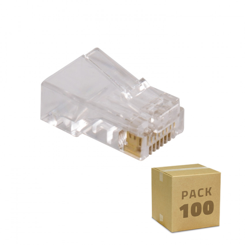 Produkt von Pack 100 Stück RJ45 Stecker UTP 