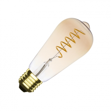 Żarówka Filament LED E27 4W 200 lm Ściemnialna ST64 Espiral Gold    					