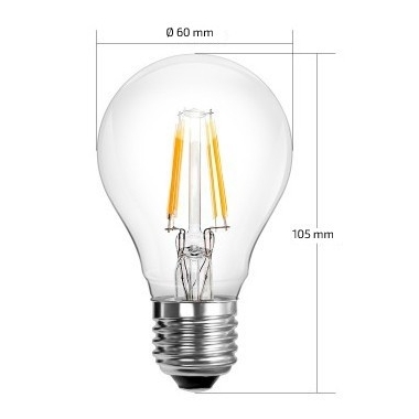 Produkt od Balení LED Filamentních Žárovek E27 A60 6W Classic Stmívatelné (10ks)