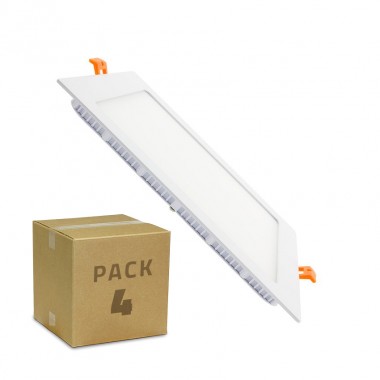 Produkt von 4er Pack LED Deckeneinbauleuchte Eckig SuperSlim 18W (4St.)